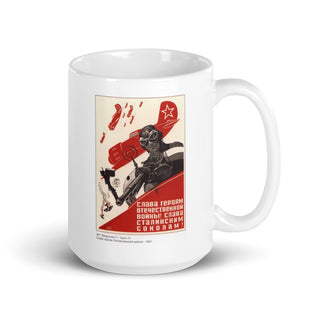 1941 Soviet Poster White glossy mug - Combat Miniatures