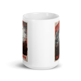1941 Soviet Propaganda Poster White glossy mug - Combat Miniatures