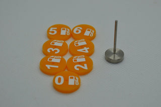 24pc Bundle, (14) Fuel Range Markers w/ (10) Magnetic Stands, 3 Height Options - Combat Miniatures