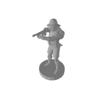 1/72 Scale 3D Printed 8th army Infantry with Pith helmet (x10)