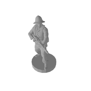 3D Printed German DAK Infantry with M13 Machine Gun, Set of 10