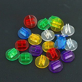 2mm Card Holder Colorful Transparent Plastic Stand 20pcs - Combat Miniatures