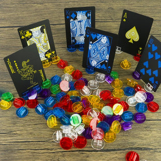 2mm Card Holder Colorful Transparent Plastic Stand 20pcs - Combat Miniatures