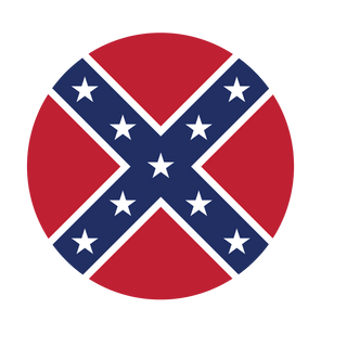 3.5" Confederate States of America Roundel Combat Label - Combat Miniatures