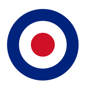 3.5 Round UK Airforce Roundel B Combat Label - Combat Miniatures