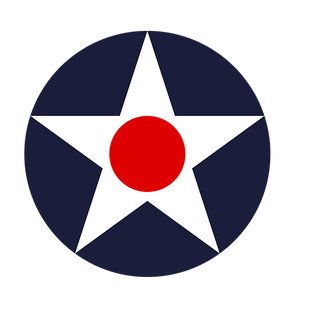 3.5 Round US Airforce Roundel with Red Dot Combat Label - Combat Miniatures