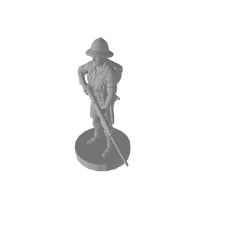 1/72 3D Printed WW2 Italian Infantry w/ Pith Helmet Pose 2 (x10)