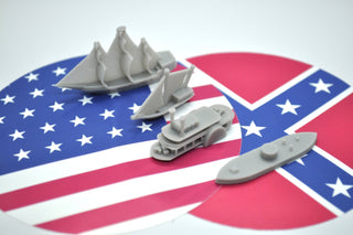 3D Printed 19th Century Steamboat (x10) - Combat Miniatures