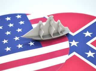 3D Printed 19th Century Warship (x10) - Combat Miniatures