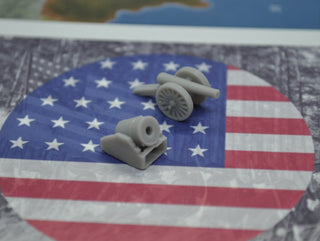 3D Printed American Civil War Siege Artillery (x10) - Combat Miniatures