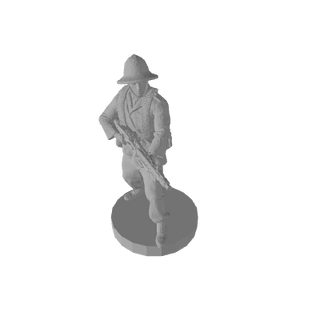 3D Printed German DAK Infantry with M13 Machine Gun, Set of 10 - Combat Miniatures