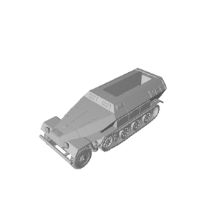 3D Printed German Sd. Kfz 251 Halftrack (x10) - Combat Miniatures