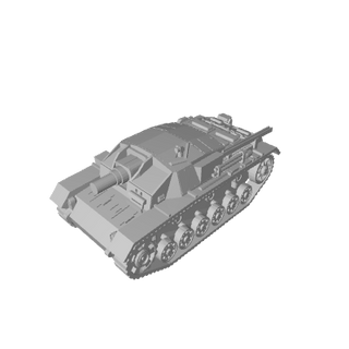3D Printed German Stug 3c Tank Destroyer - Combat Miniatures