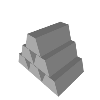 3D Printed Iron/Gold/Silver Ingots (x10) - Combat Miniatures