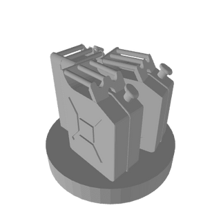 3D Printed Jerry Cans Fuel Tank Stack Miniatures Set of 10 - Combat Miniatures