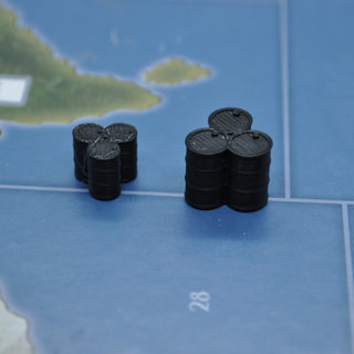 3D Printed Large Oil Drums/Oil Resource Marker (x10) - Combat Miniatures