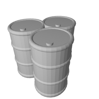 3D Printed Large Oil Drums/Oil Resource Marker (x10) - Combat Miniatures
