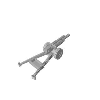 3D Printed M101A1 US Howitzer (x10) - Combat Miniatures