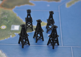 3D Printed Oil Derrick (x5) - Combat Miniatures