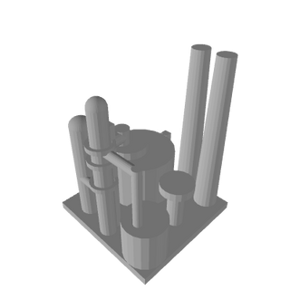 3D Printed Oil Refinery Marker (x10) - Combat Miniatures