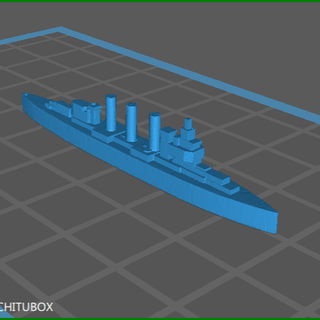 3D Printed Out of Box Axis & Allies 1914 Cruiser (x10) - Combat Miniatures