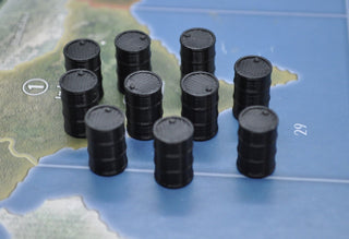 3D Printed Single Oil Drum/ Oil Resource Marker (x10) - Combat Miniatures