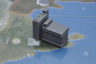 3D Printed Stalingrad Grain Elevator Victory City Marker | Axis & Allies & Global War 1936 Terrain Upgrade (x1) - Combat Miniatures