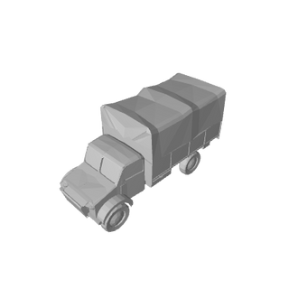 3D Printed UK Bedford OXD Truck (x10) - Combat Miniatures