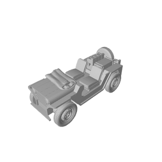 3D Printed US Willy's Jeep (x10) - Combat Miniatures