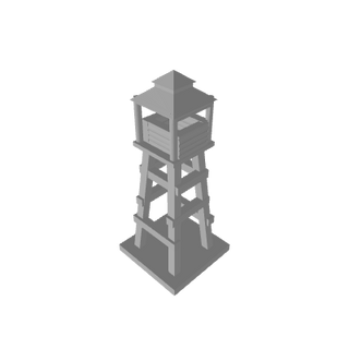 3D Printed Watch Tower/Airfield Tower (x10) - Combat Miniatures