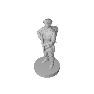 3D Printed WW2 British Airborne w/ Beret Pose 1 (x10) - Combat Miniatures