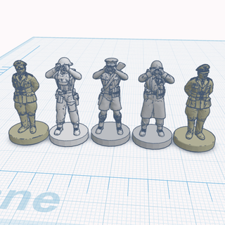 3D Printed WW2 Commander Set - Combat Miniatures