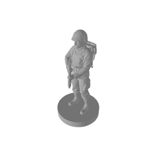 1/72 Scale 3D Printed World War 2 US Ranger, Pose 1 (x10)