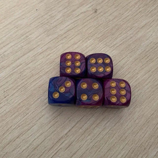 5pcs/set Two Colors Dice Puzzle Board Game Accessory 6 Sided Point Dice Funny Game 16mm - Combat Miniatures