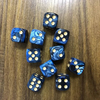 5pcs/set Two Colors Dice Puzzle Board Game Accessory 6 Sided Point Dice Funny Game 16mm - Combat Miniatures