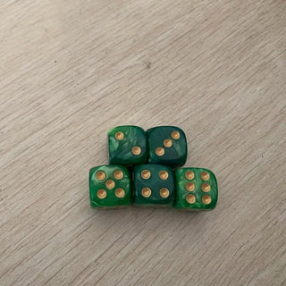 5pcs/set Two Colors Dice Puzzle Board Game Accessory 6 Sided Point Dice Funny Game 16mm - Combat Miniatures