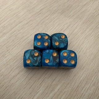 5pcs/set Two Colors Dice Puzzle Board Game Accessory 6 Sided Point Dice Funny Game 16mm - Combat Miniatures
