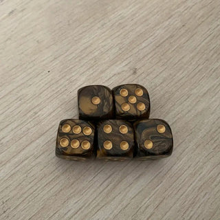 5pcs/set Two Colors Dice Puzzle Board Game Accessory 6 Sided Point Dice Funny Game 16mm - Combat Miniatures
