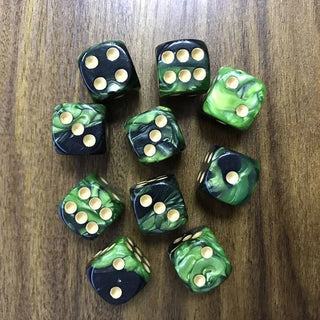 5pcs/set Two Colors Dice Puzzle Board Game Accessory 6 Sided Point Dice Funny Game 16mm - Combat Miniatures
