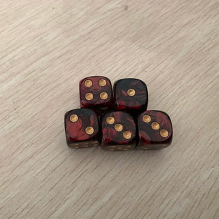 5pcs/set Two Colors Dice Puzzle Board Game Accessory 6 Sided Point Dice Funny Game 16mm - Combat Miniatures