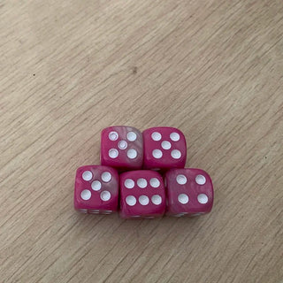 5pcs/set Two Colors Dice Puzzle Board Game Accessory 6 Sided Point Dice Funny Game 16mm - Combat Miniatures