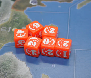 6pc Engraved Six - Sided Fuel/Movement Dice - Combat Miniatures