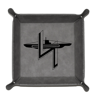 9"x9" Leatherette Dice Tray –2nd U - Boat Flotilla Etched | CombatMiniatures.org - Combat Miniatures