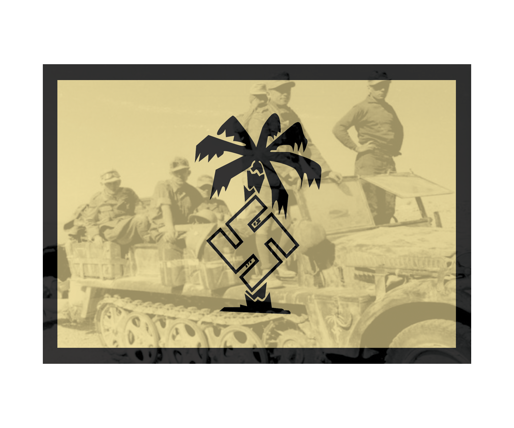 WW2 German Afrika Korp Flag Combat Label