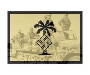 WW2 German Afrika Korp Flag Combat Label