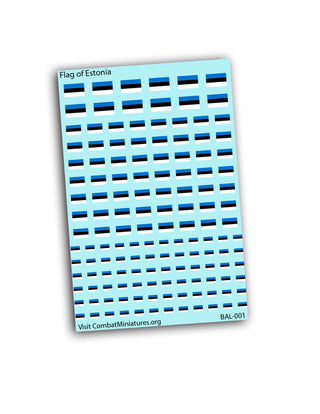 Flag of Estonia 1918-P Waterslide Decals | CombatMiniatures.org