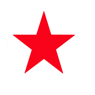 Red Star White Background Roundel Waterslide Decals – 4 Sizes