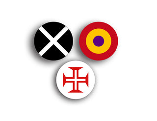 Spanish Civil War Set, Nationalist, Republican and Portuguese Markers, Set of 20