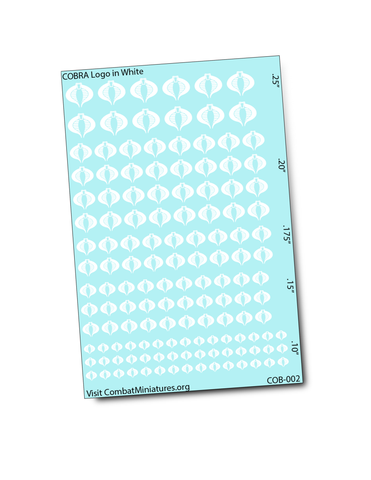 1/300-1/600 Cobra Command Silhouette in White Water Slide Decals