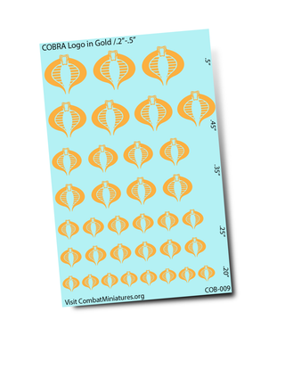 Cobra Command Silhouette in Gold Water Slide Decals